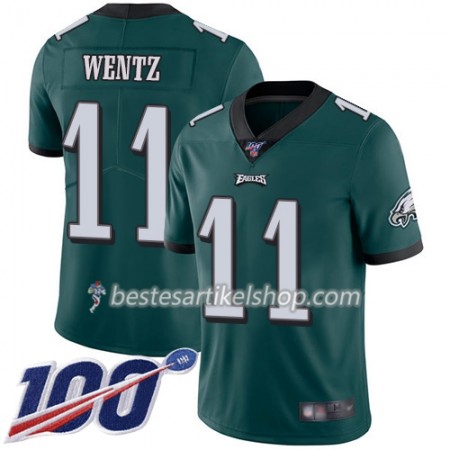 Herren Philadelphia Eagles Trikot Carson Wentz 11 Nike Grün 100th